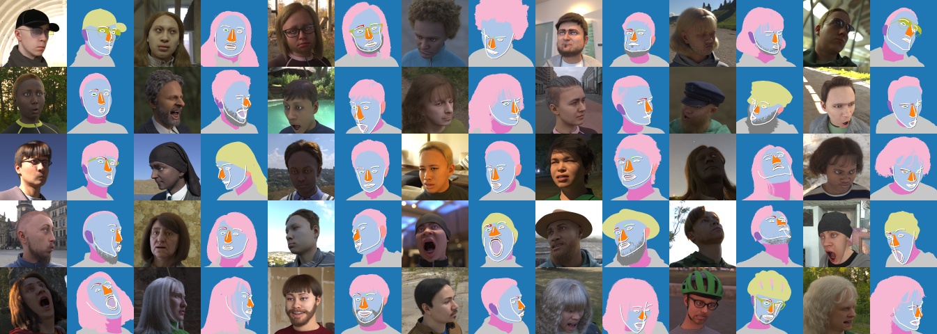 Face synthetics example dataset Face synthetics example dataset